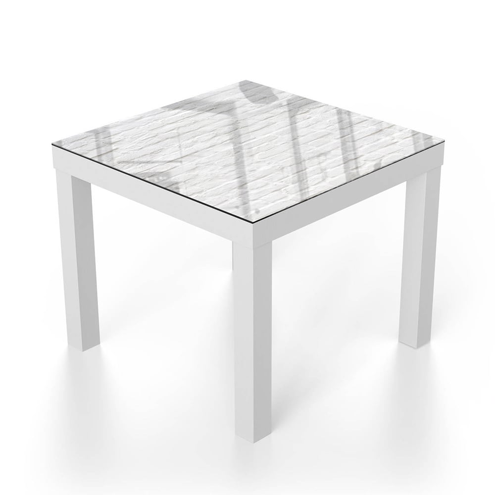 Salontafel 55x55 - Gehard Glas - Witte Stenen Muur