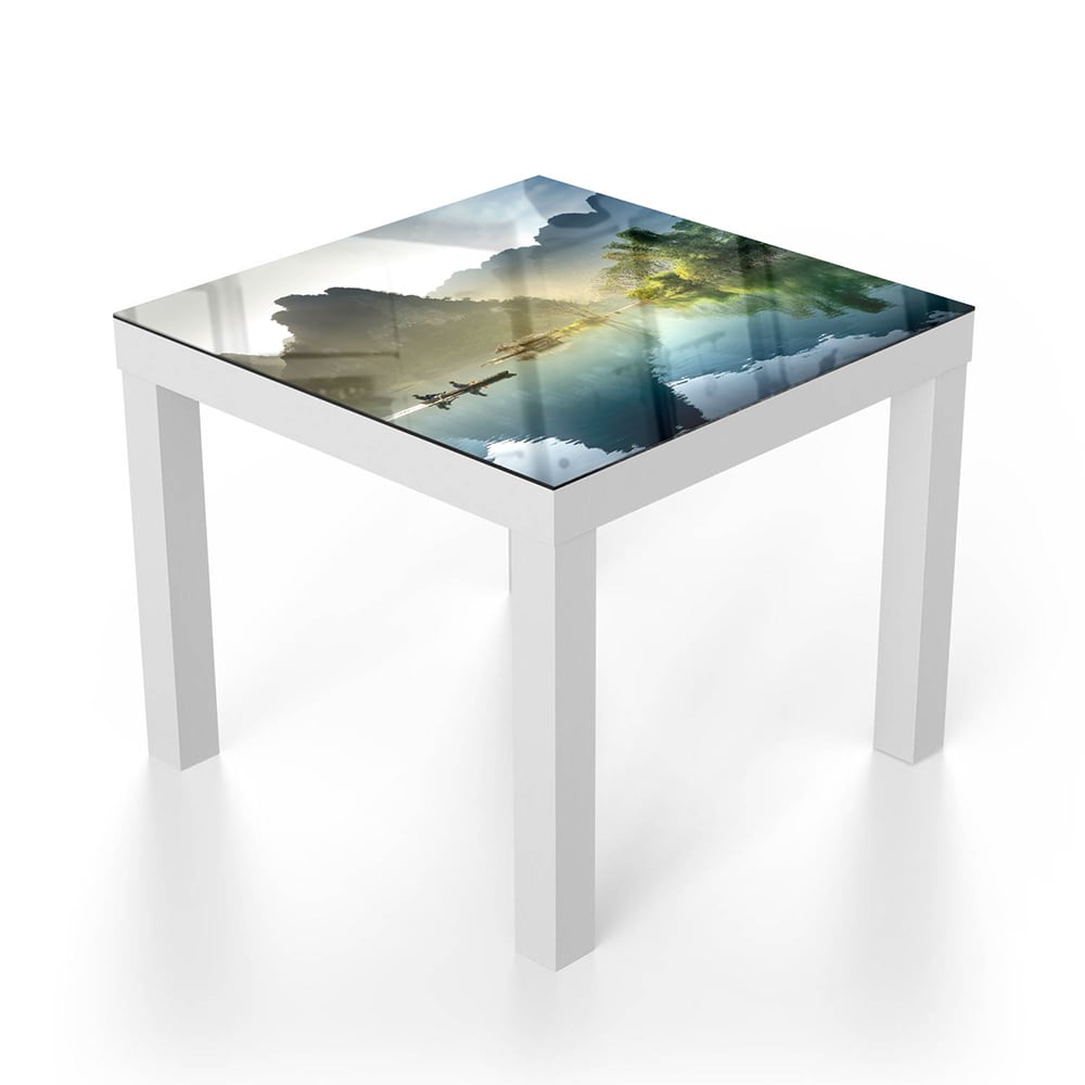 Salontafel 55x55 - Gehard Glas - Mistige Bergen