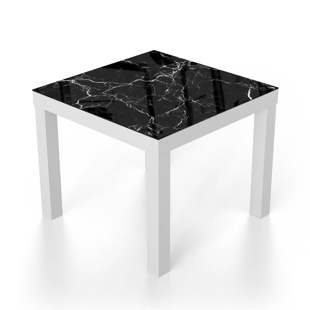 Salontafel 55x55 - Gehard Glas - Nacht Marmer