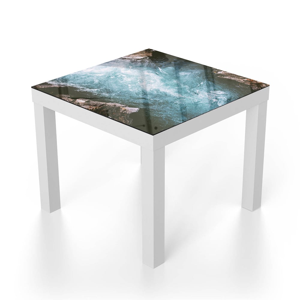 Salontafel 55x55 - Gehard Glas - Rivier Canyon in Zweden