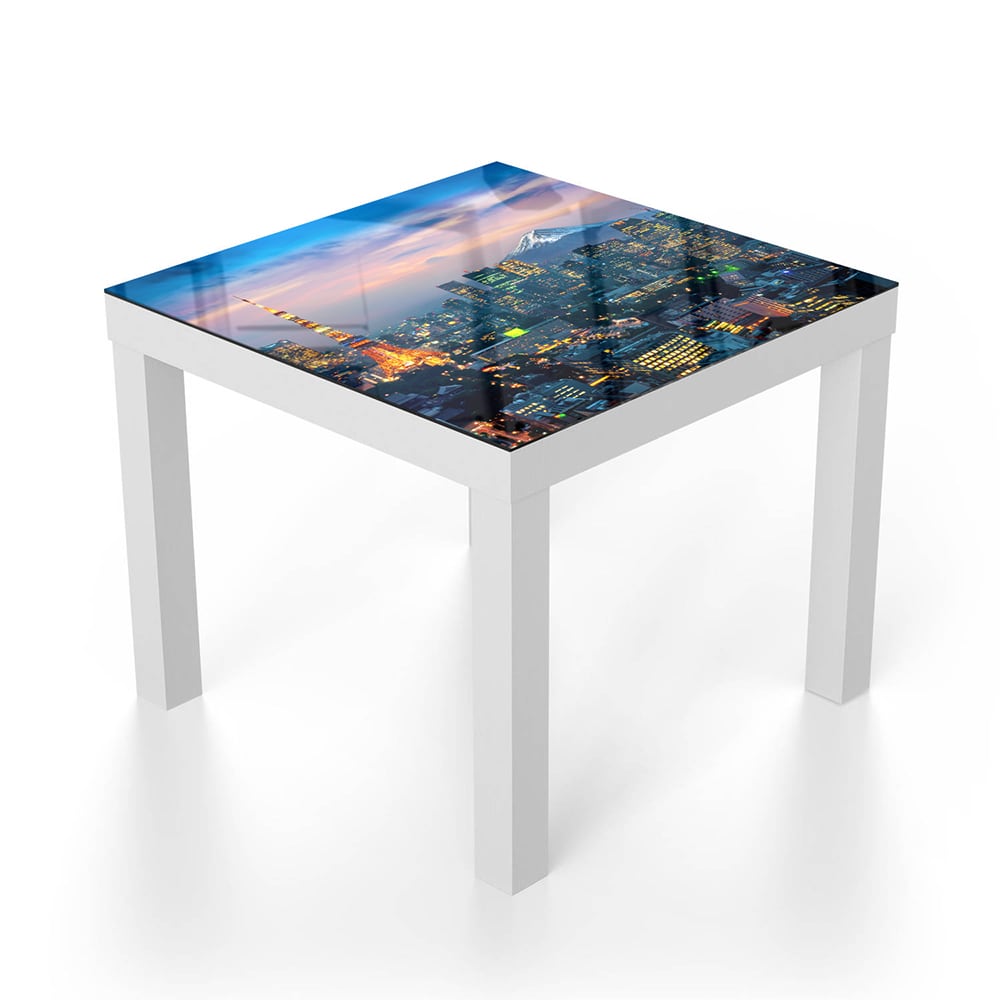 Salontafel 55x55 - Gehard Glas - Tokyo met de Fuji-berg