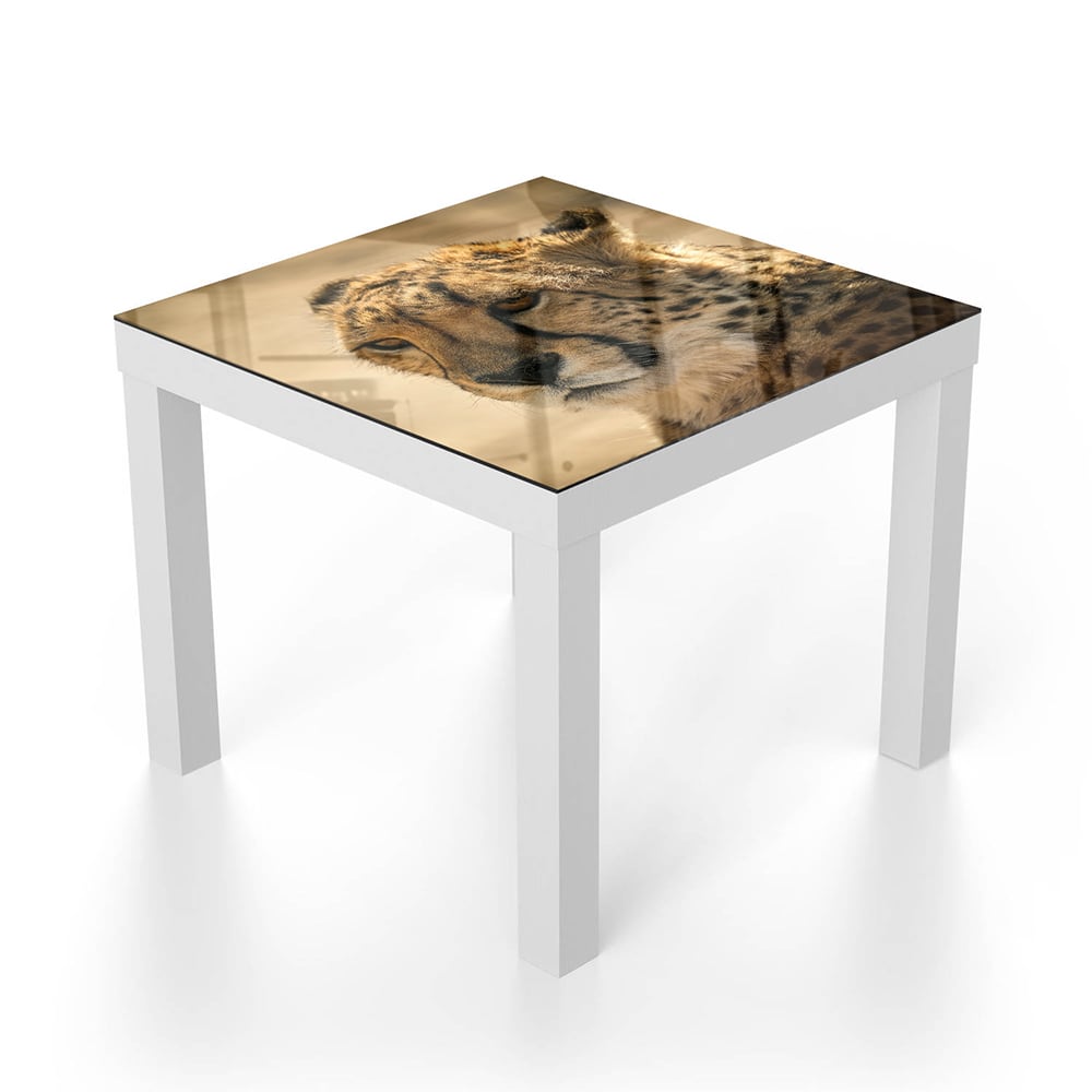 Salontafel 55x55 - Gehard Glas - Cheetah Close-up