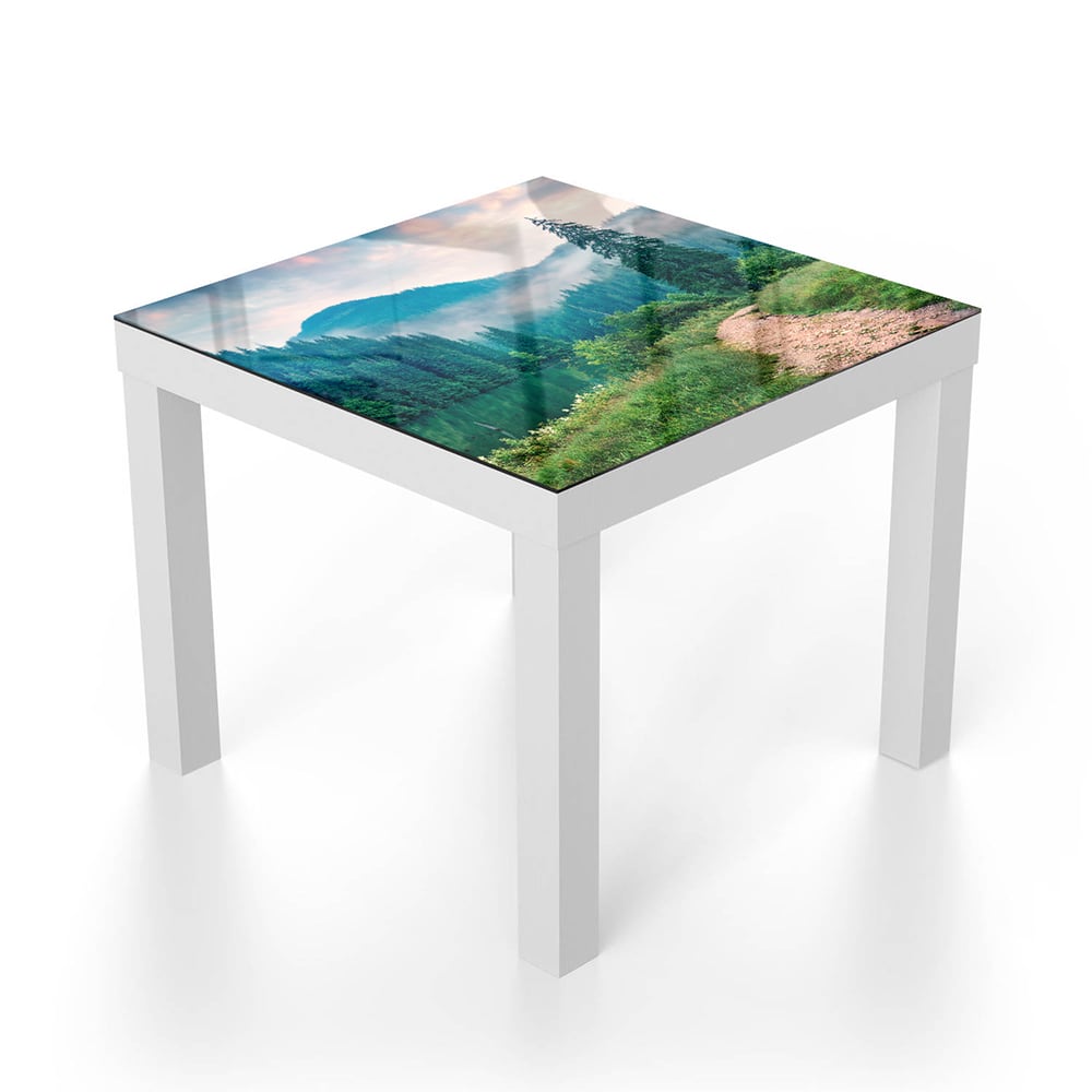 Salontafel 55x55 - Gehard Glas - Mistig Lacu Rosu Meer