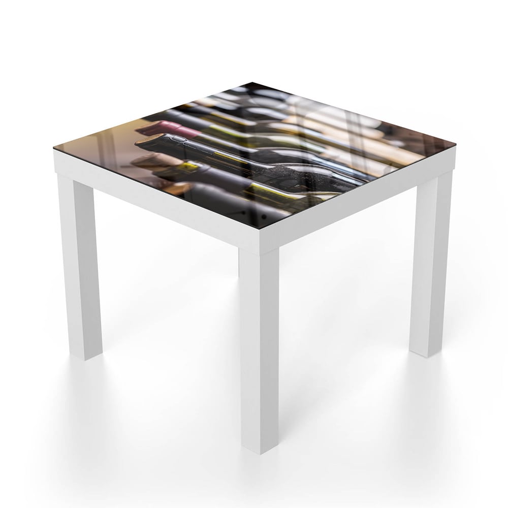 Salontafel 55x55 - Gehard Glas - Flessen Wijn