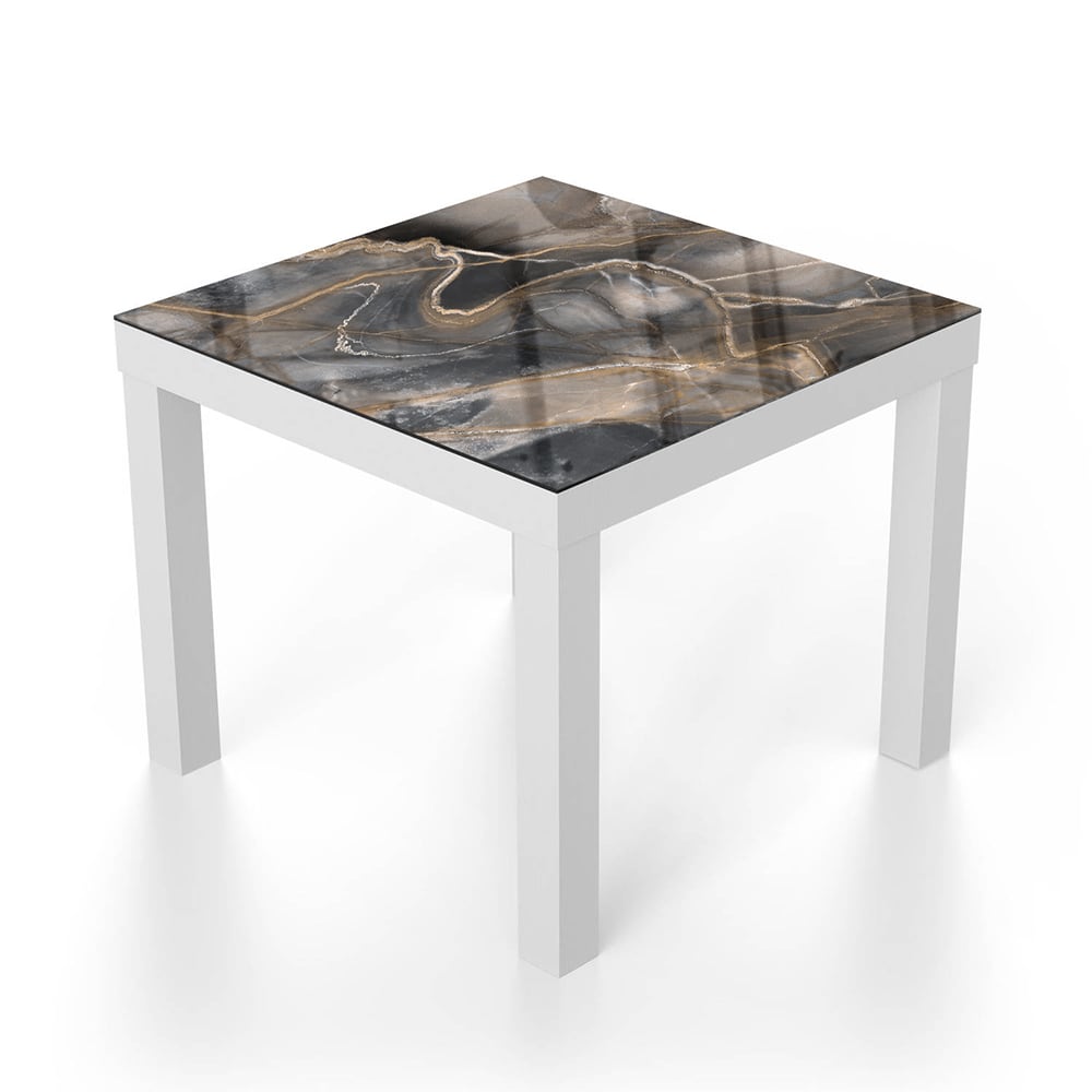 Salontafel 55x55 - Gehard Glas - Antiek Marmer