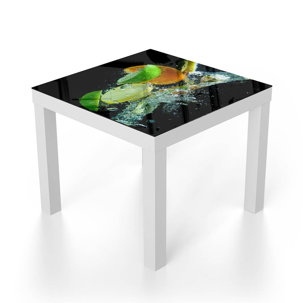 Salontafel 55x55 - Gehard Glas - Citrus Splash