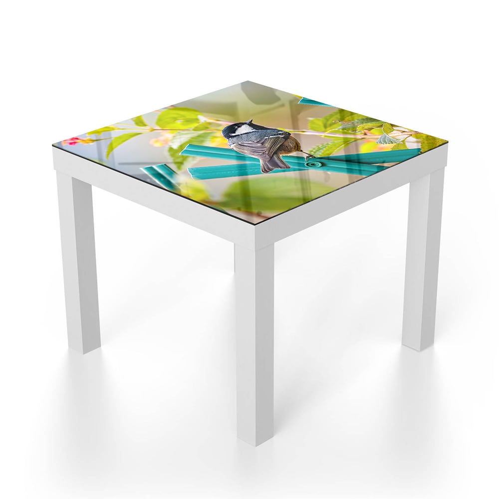 Salontafel 55x55 - Gehard Glas - Schattig Koolmeesje