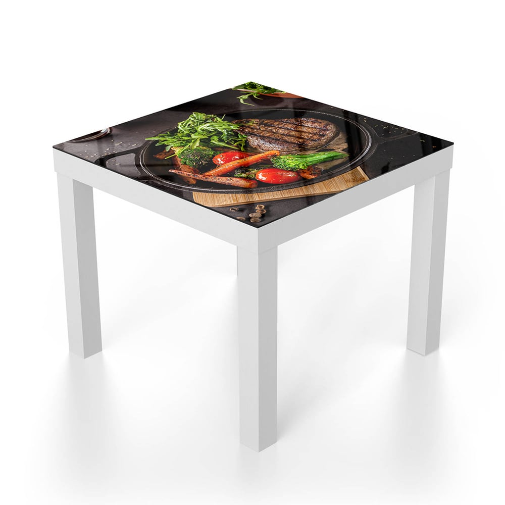 Salontafel 55x55 - Gehard Glas - Gegrilde Biefstuk