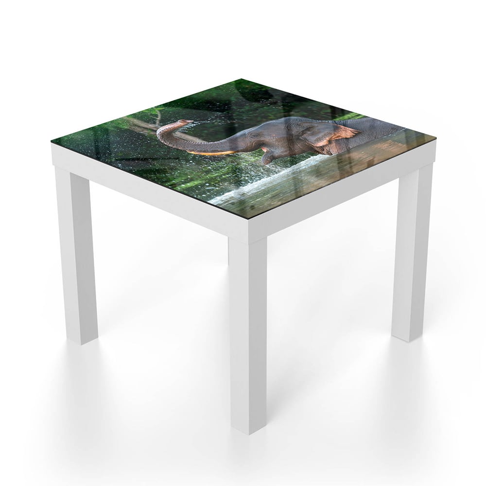 Salontafel 55x55 - Gehard Glas - Badende Olifant