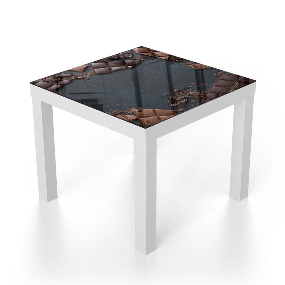 Salontafel 55x55 - Gehard Glas - Chocolade