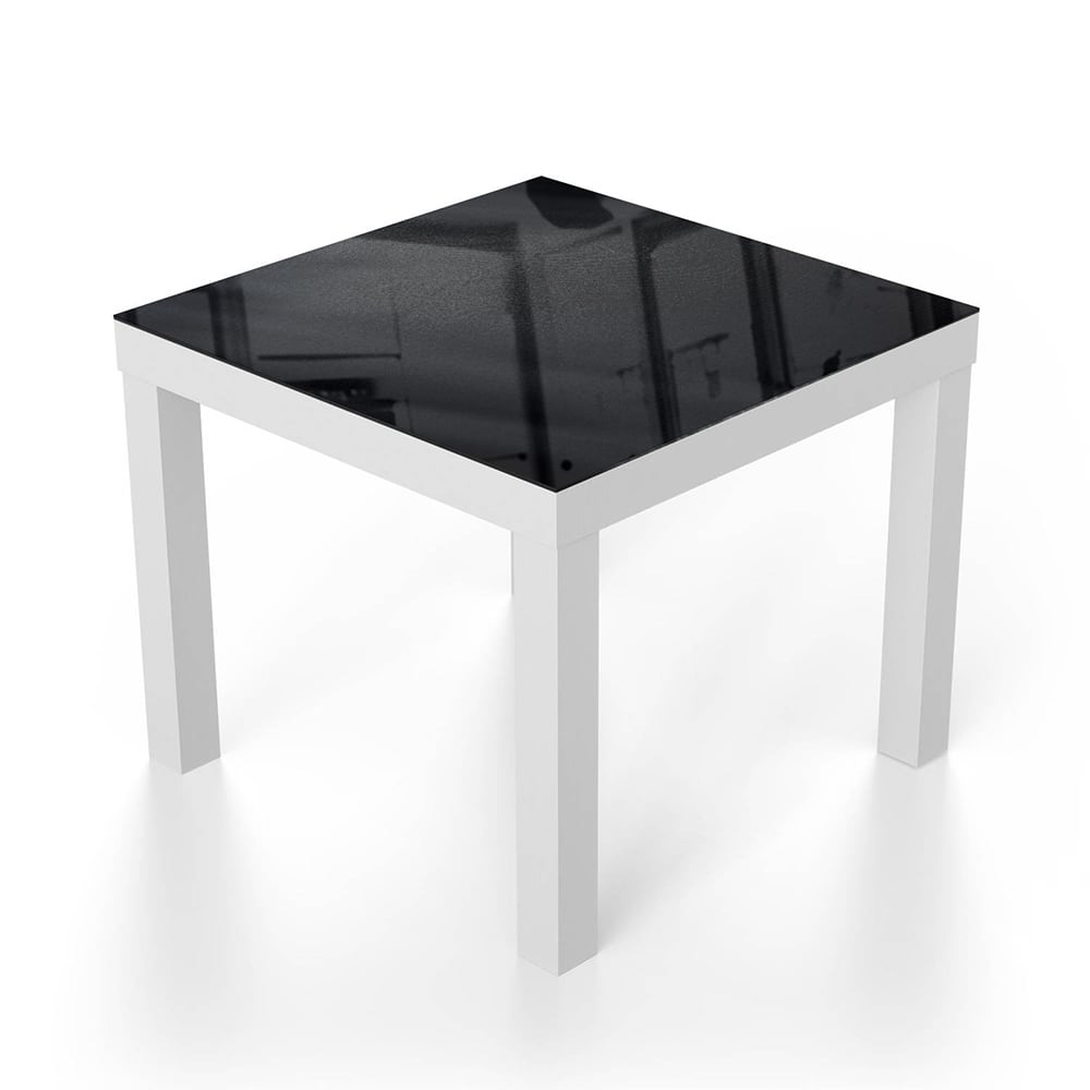 Salontafel 55x55 - Gehard Glas - Zwart Stof