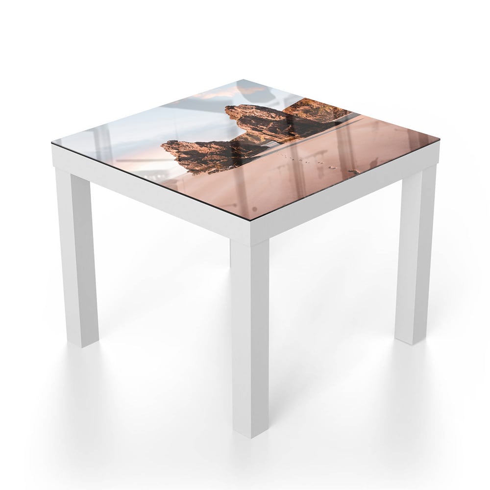 Salontafel 55x55 - Gehard Glas - Rotsen op het Strand