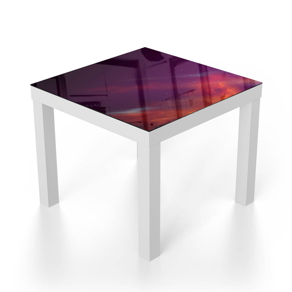 Salontafel 55x55 - Gehard Glas - Rode Ruimte Achtergrond