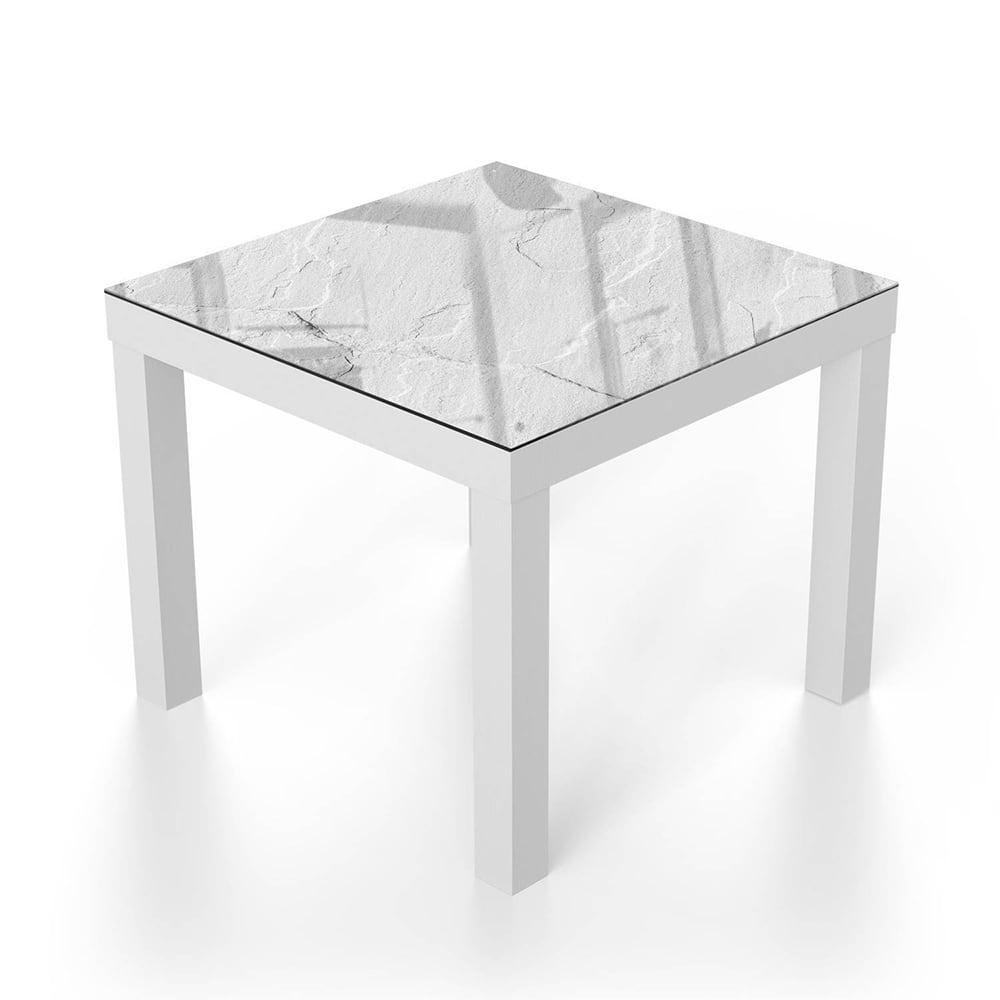 Salontafel 55x55 - Gehard Glas - Witte Leisteen