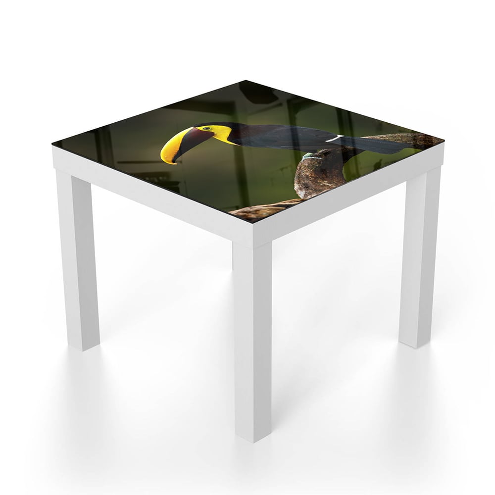 Salontafel 55x55 - Gehard Glas - Tropische Vogel