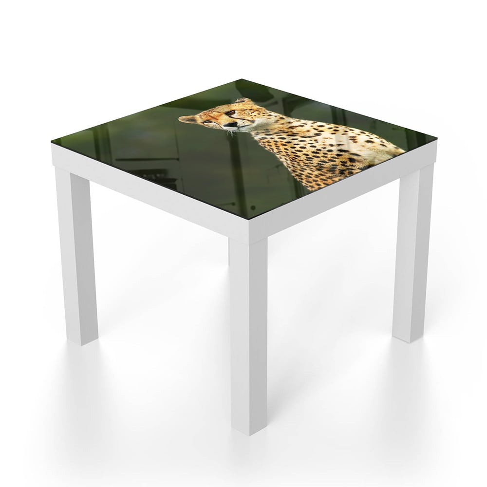 Salontafel 55x55 - Gehard Glas - Wilde Cheetah