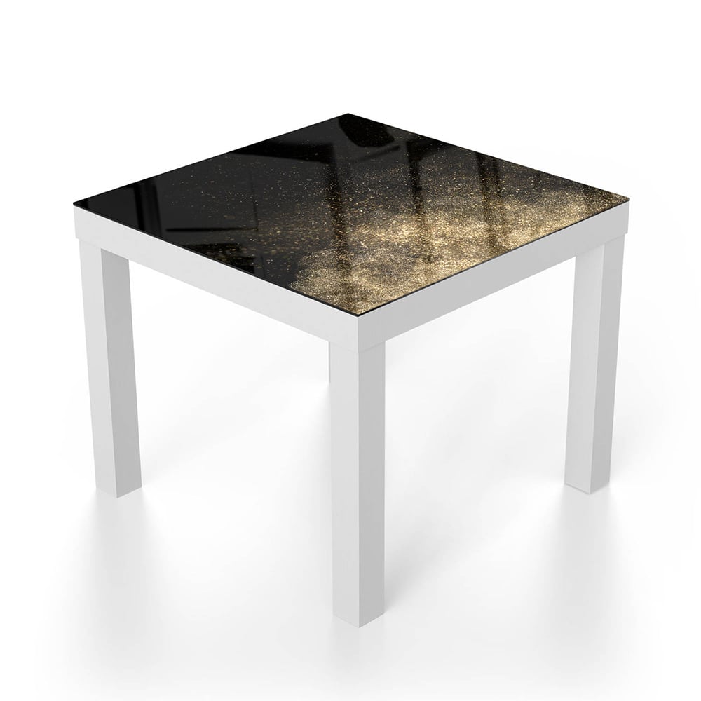 Salontafel 55x55 - Gehard Glas - Gouden Glitter Poeder