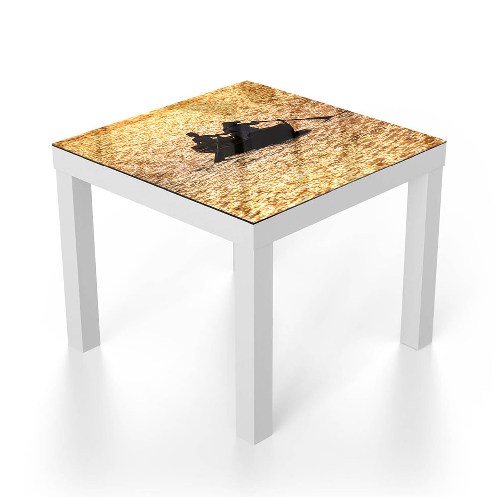Salontafel 55x55 - Gehard Glas - Varen bij Zonsondergang