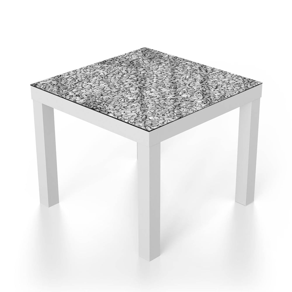 Salontafel 55x55 - Gehard Glas - Grijs Grind