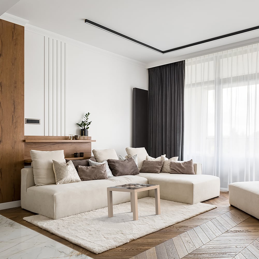 Salontafel 55x55 - Gehard Glas - Grijze Wolf