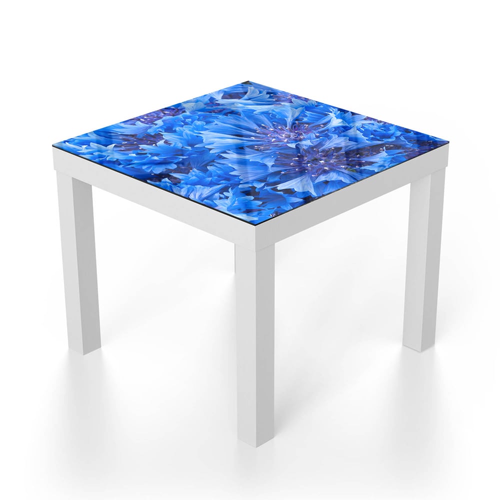 Salontafel 55x55 - Gehard Glas - Blauwe Korenbloem