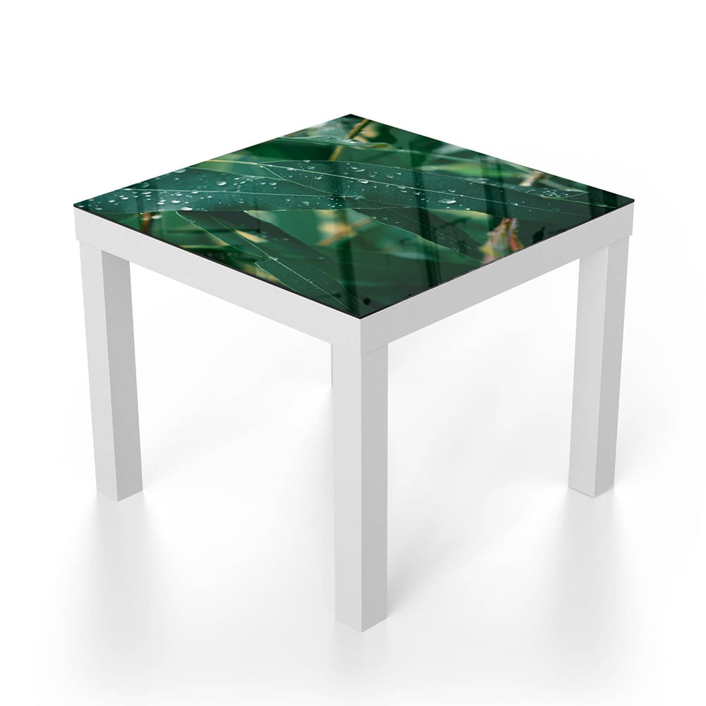 Salontafel 55x55 - Gehard Glas - Eucalyptus Bladeren