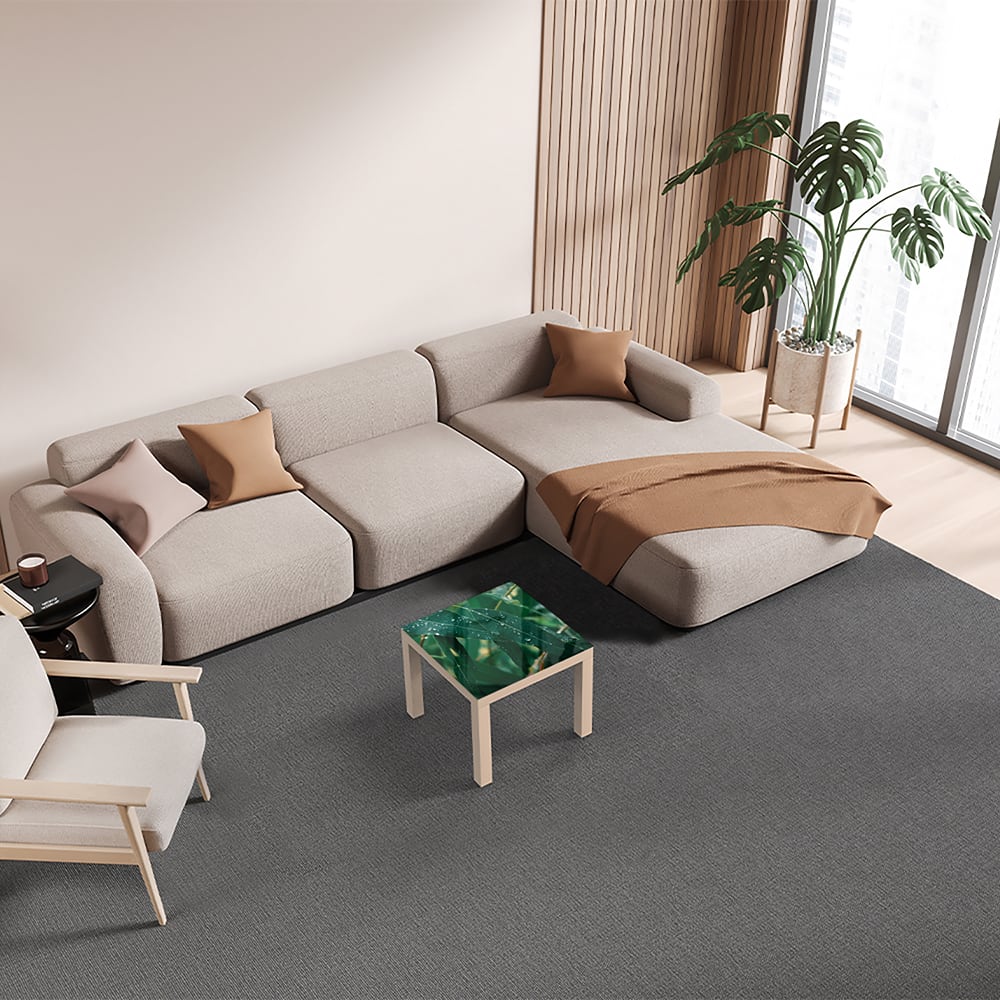 Salontafel 55x55 - Gehard Glas - Eucalyptus Bladeren