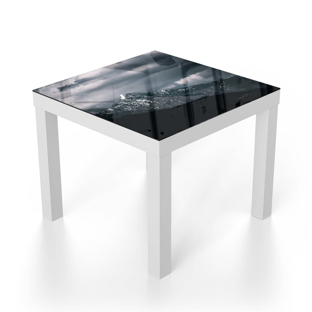 Salontafel 55x55 - Gehard Glas - Donkere Bergtoppen