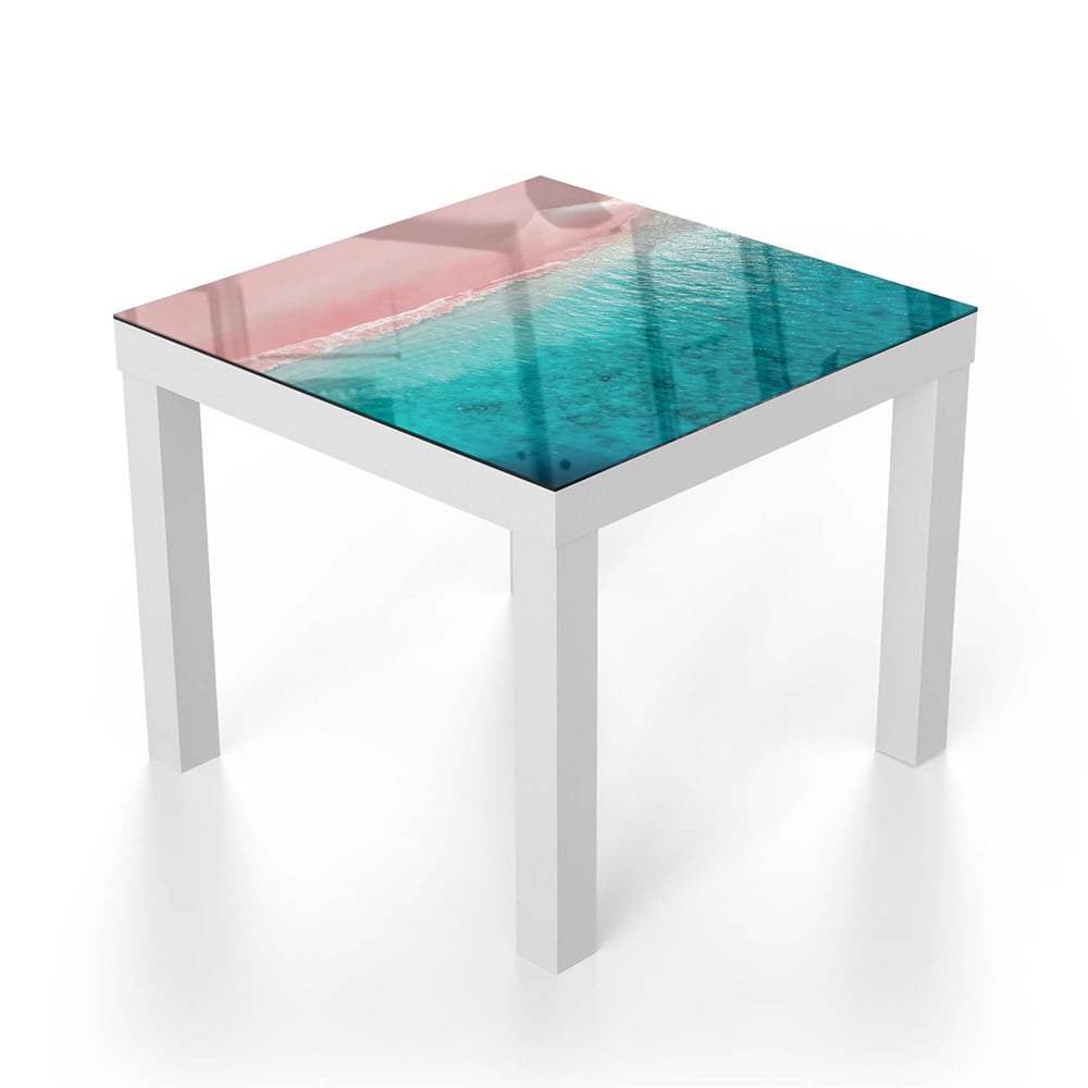 Salontafel 55x55 - Gehard Glas - Tropisch Strand