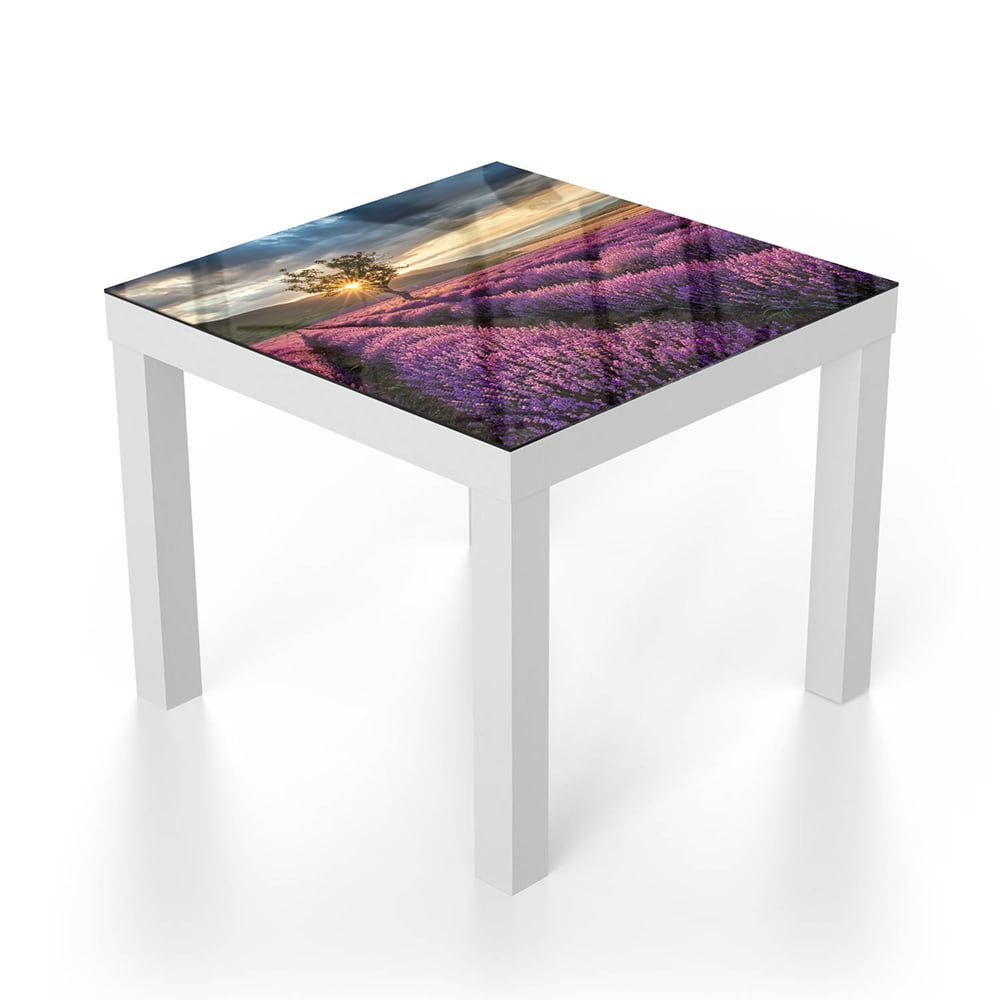 Salontafel 55x55 - Gehard Glas - Lavendel Veld