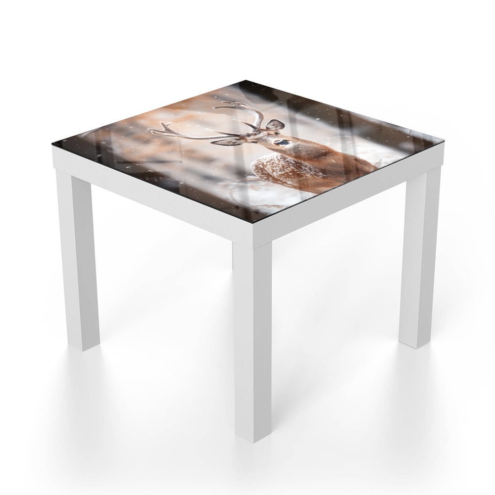 Salontafel 55x55 - Gehard Glas - Hert in de Winter