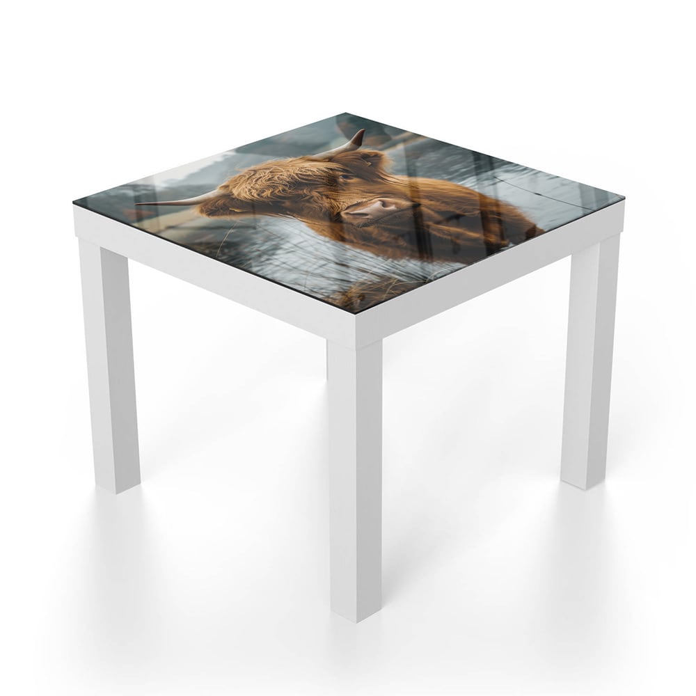 Salontafel 55x55 - Gehard Glas - Hooglander in het Water