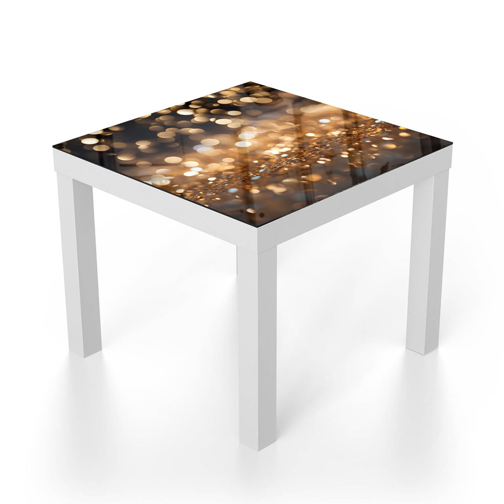 Salontafel 55x55 - Gehard Glas - Gouden Glitters