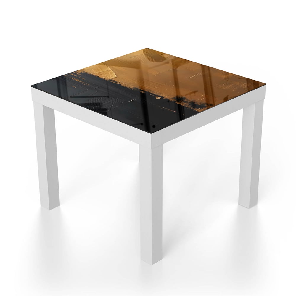 Salontafel 55x55 - Gehard Glas - Gouden Stroken