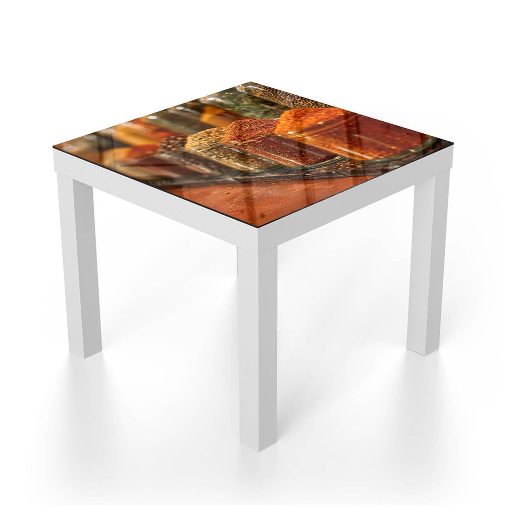 Salontafel 55x55 - Gehard Glas - Specerijen in Rijen