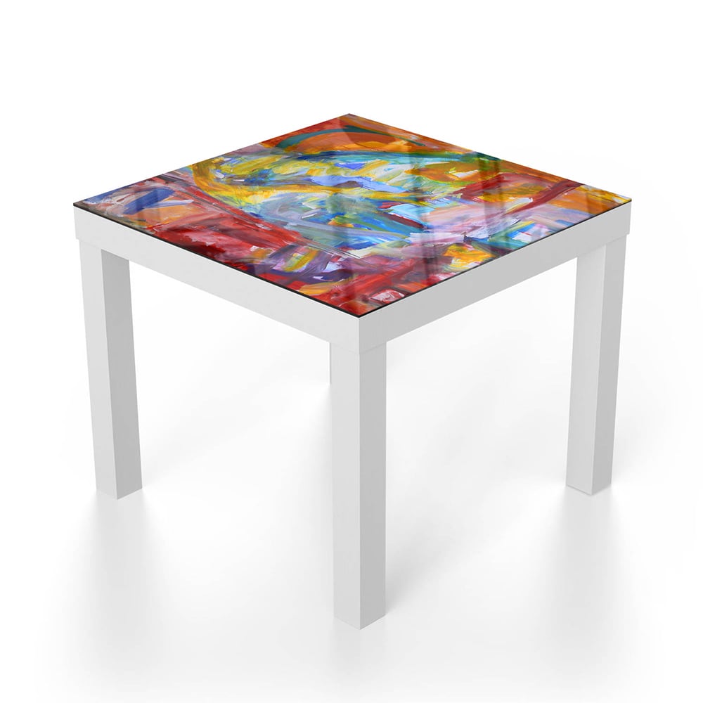 Salontafel 55x55 - Gehard Glas - Kleur Explosie