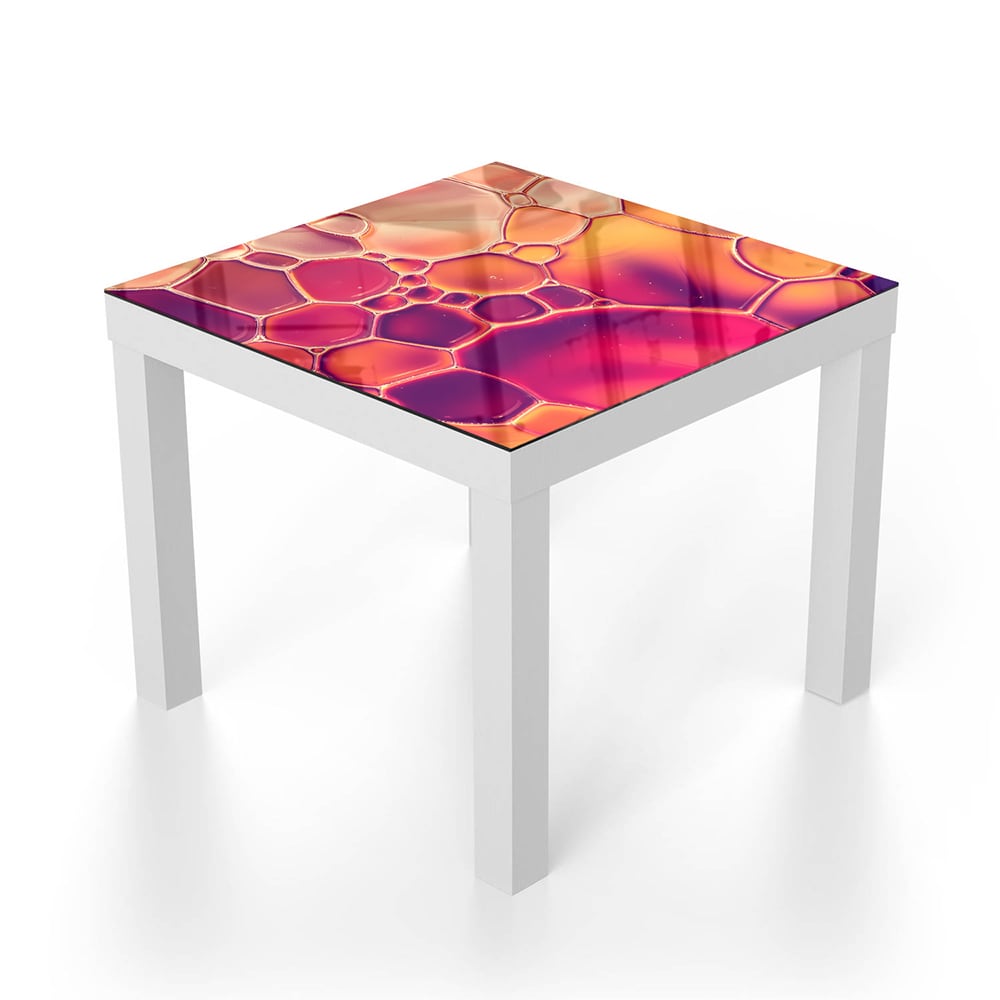 Salontafel 55x55 - Gehard Glas - Abstracte Waterdruppels