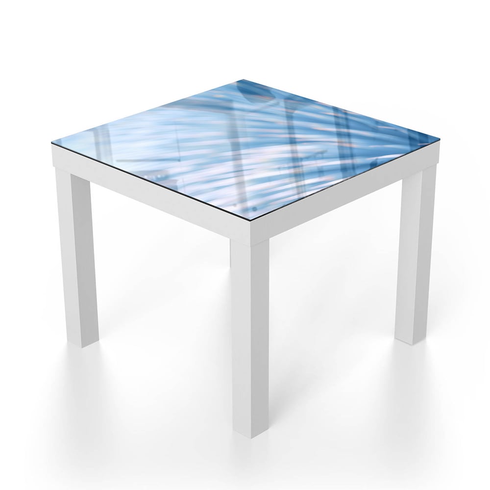 Salontafel 55x55 - Gehard Glas - Blauwe Punten