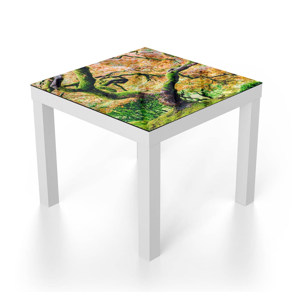 Salontafel 55x55 - Gehard Glas - Mossige Boom in de Herfst