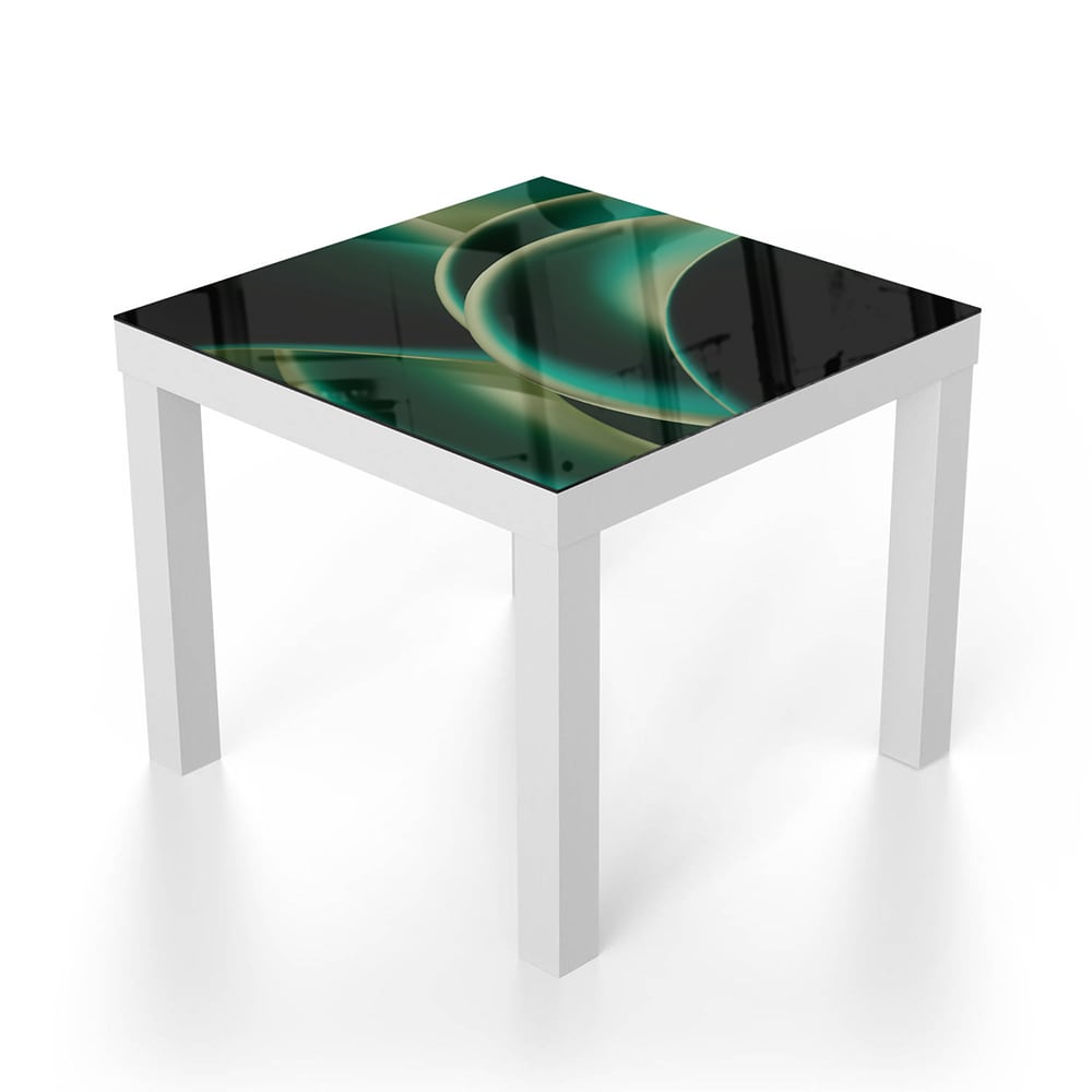 Salontafel 55x55 - Gehard Glas - Groene Rondingen