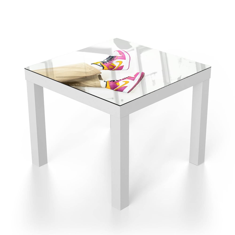 Salontafel 55x55 - Gehard Glas - Roze Jordans