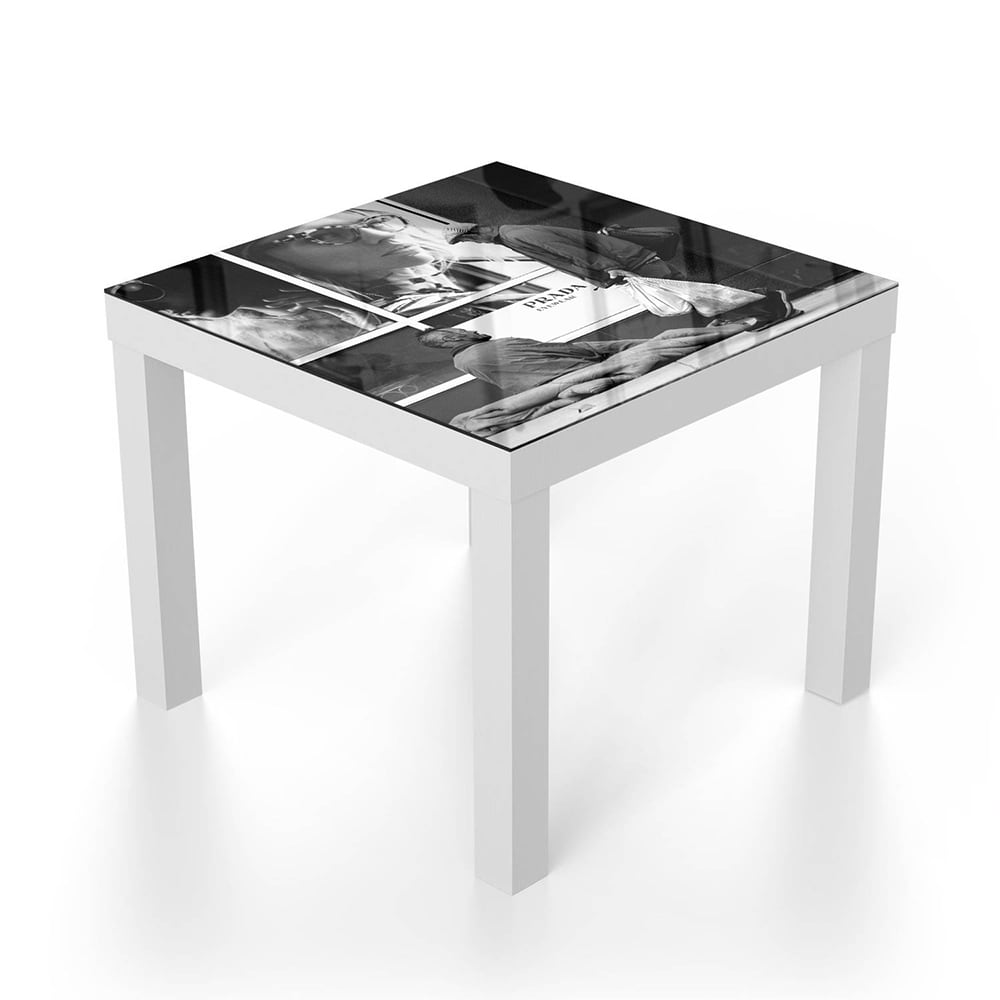 Salontafel 55x55 - Gehard Glas - Daklozen voor Prada Winkel