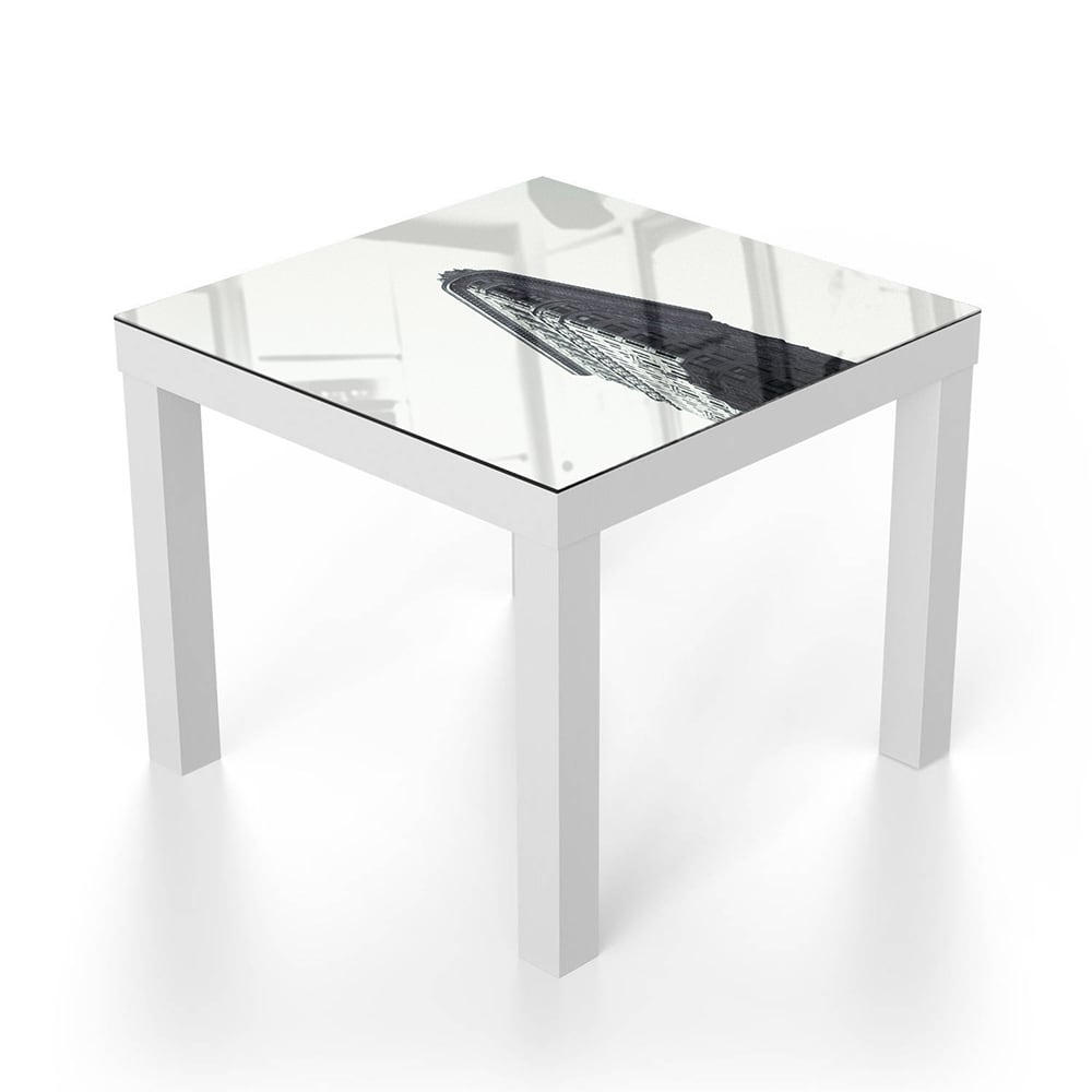 Salontafel 55x55 - Gehard Glas - Zwart-wit Gebouw