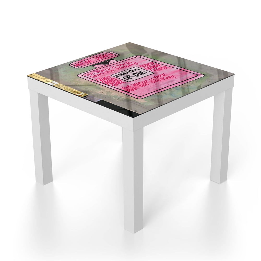 Salontafel 55x55 - Gehard Glas - Chanel or Die Art