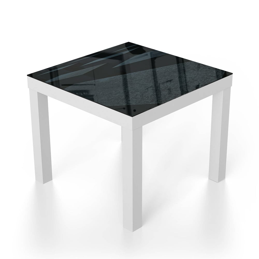 Salontafel 55x55 - Gehard Glas - Zwarte Stenen