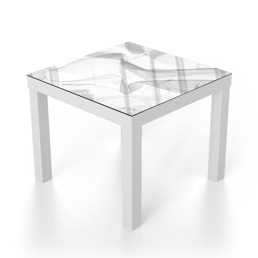 Salontafel 55x55 - Gehard Glas - Gordijnen Zwart-Wit