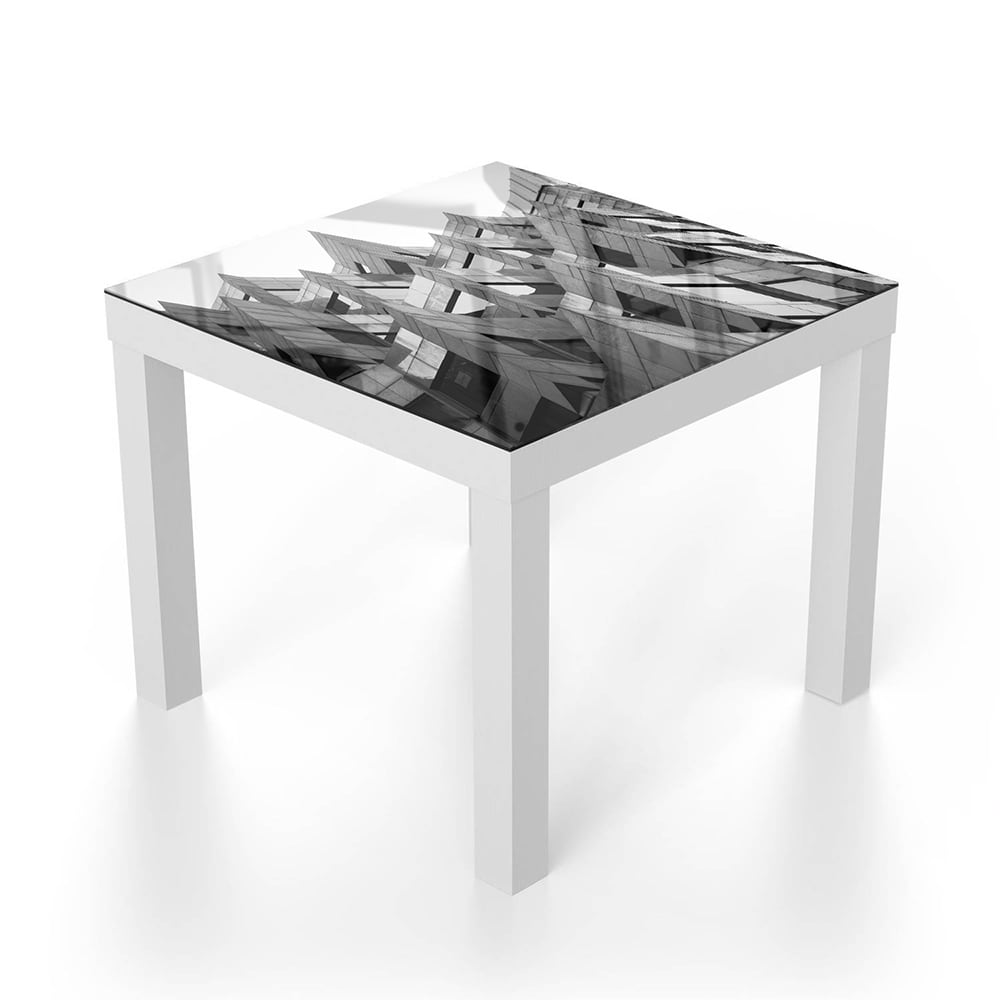 Salontafel 55x55 - Gehard Glas - Zwart-Wit Architectuur