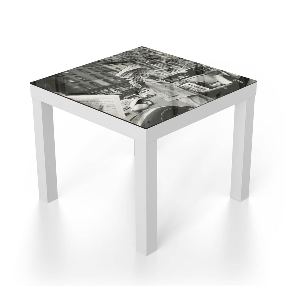 Salontafel 55x55 - Gehard Glas - New York in Zwart-Wit