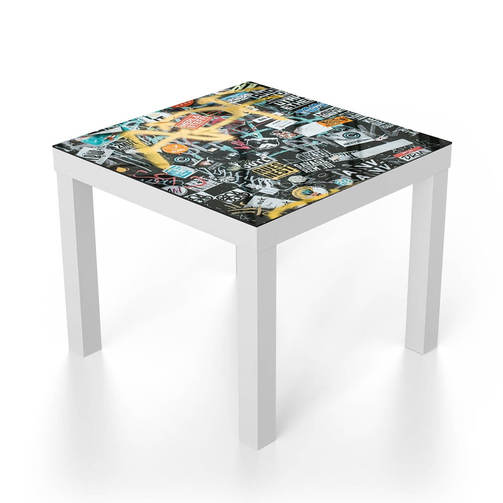 Salontafel 55x55 - Gehard Glas - Muur Veel Stickers