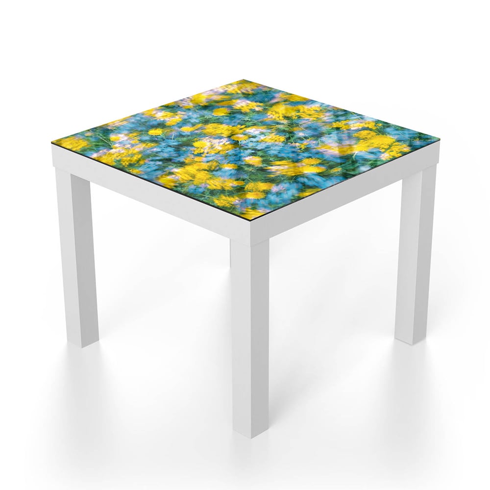 Salontafel 55x55 - Gehard Glas - Vrolijke Bloemen